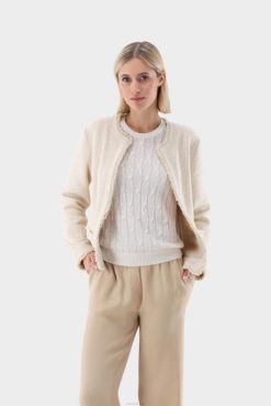 Van Laack Australia | Van Laack Boucle Jacket With Fringe And Lurex Effect Women P082202