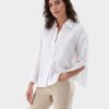 Van Laack Australia | Van Laack Boxy Linen Blouse With Lace Inserts Women P08279