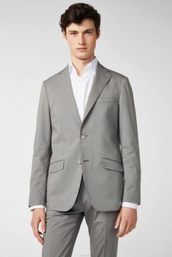Van Laack Australia | Van Laack Cotton Stretch Jacket Grey Men P082646