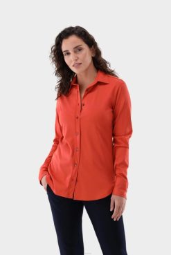 Van Laack Australia | Van Laack Fitted Shirt Blouse Made Of Swiss Cotton Women P08272
