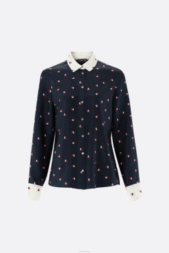 Van Laack Australia | Van Laack Fitted Silk Blouse With Heart Print Women P082106