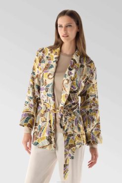 Van Laack Australia | Van Laack Kimono With Shiny Ornament Print Women P082210