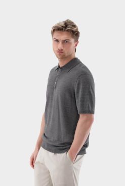 Van Laack Australia | Van Laack Knit Polo In Linen Men P082673