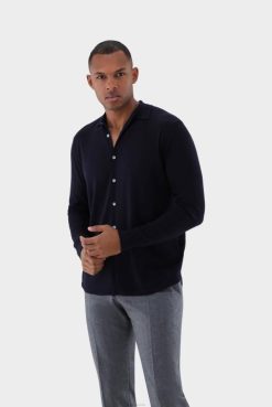 Van Laack Australia | Van Laack Knit Shirt In Ultrafine Merino Men P082449