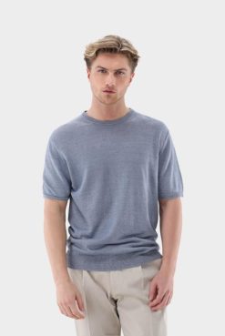 Van Laack Australia | Van Laack Knit T-Shirt In Linen Men P082653