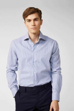 Van Laack Australia | Van Laack Natural Stretch Perfect Look Shirt, Candy Stripes On Cotton Twill Men P082348