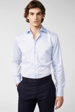 Van Laack Australia | Van Laack Non-Iron Twill Shirt Slim Fit Light Blue Men P082352