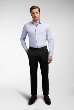 Van Laack Australia | Van Laack Non-Iron Twill Shirt Slim Fit Light Blue Striped Men P082373