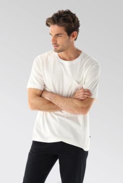 Van Laack Australia | Van Laack Oversize Jersey T-Shirt With A Chest Pocket White Men P082710