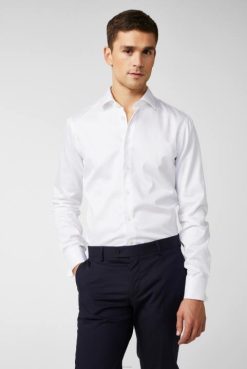 Van Laack Australia | Van Laack Perfect Look Fine-Twill Double Cuff Shirt Light Blue Men P082357