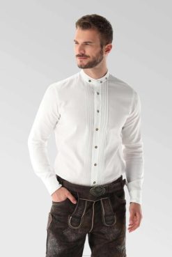 Van Laack Australia | Van Laack Plain Pin Point Oxford Pleated Traditional Shirt Men P082611