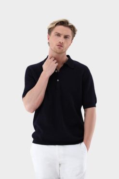Van Laack Australia | Van Laack Polo Shirt With Mesh Structure In Air Cotton Men P082687