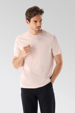 Van Laack Australia | Van Laack Relaxed Fit Crew Neck Jersey T-Shirt Pink Men P082713