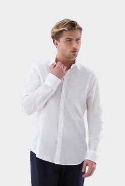 Van Laack Australia | Van Laack Shirt In Cotton And Linen Blend Tailor Fit Men P082580