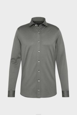 Van Laack Australia | Van Laack Shirt In Long Staple Cotton Green Men P082483
