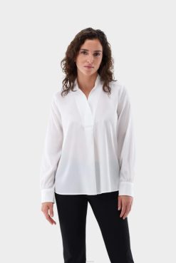 Van Laack Australia | Van Laack Stand-Up Collar Blouse With Stretch Women P08250