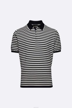 Van Laack Australia | Van Laack Striped Knit Polo Made Of Air Cotton Men P082681