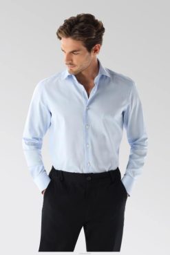 Van Laack Australia | Van Laack Structured Plain Shirt, Natte/Basket Weave Men P082326