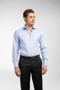 Van Laack Australia | Van Laack Structured Plain Shirt, Natte/Basket Weave Men P082371