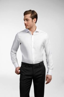 Van Laack Australia | Van Laack Structured Plain Shirt, Natte/Basket Weave Men P082382