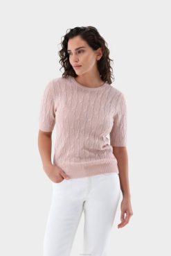Van Laack Australia | Van Laack T-Shirt In Lightweight Wool Cable Knit Women P082178