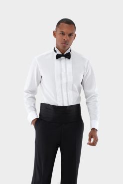 Van Laack Australia | Van Laack Tuxedo Shirt With Wing Collar Tailor Fit White Men P082594