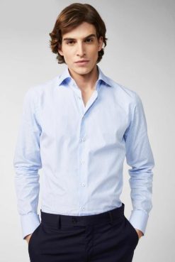 Van Laack Australia | Van Laack Wrinkle Free Thin Striped Poplin Business Shirt Men P082344