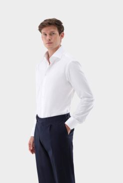 Van Laack Australia | Van Laack Wrinkle Free Twill Shirt With Texture Slim Fit Men P082612