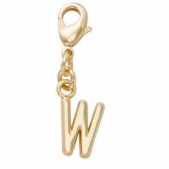Crocs Jibbitz Gold Letter W Shoe Charm