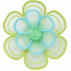 Crocs Jibbitz™ Green Mesh Flower Shoe Charm