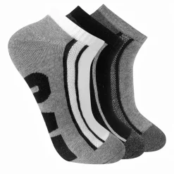 Cat Oversized Logo Breathable Half Cushion Quarter Socks