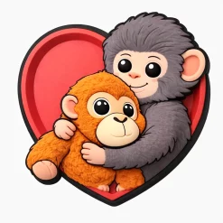 Crocs Jibbitz Cute Punch Monkey Mama Charm