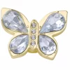 Sparkly Crocs Gold Gem Butterfly Jibbitz™ Charm