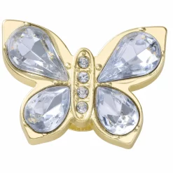 Sparkly Crocs Gold Gem Butterfly Jibbitz™ Charm